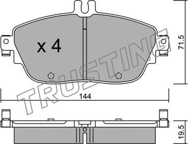 Trusting 981.0 - Тормозные колодки, дисковые, комплект onlydrive.pro