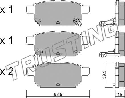 Trusting 933.0 - Brake Pad Set, disc brake onlydrive.pro