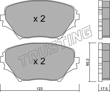 Trusting 445.0 - Brake Pad Set, disc brake onlydrive.pro