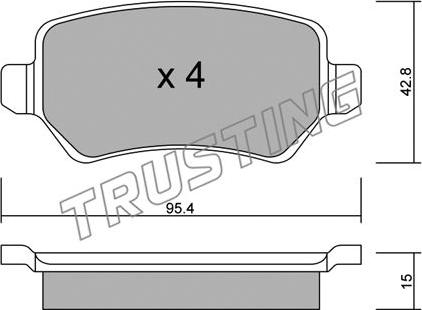 Trusting 558.1 - Brake Pad Set, disc brake onlydrive.pro