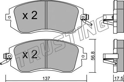 Trusting 516.1 - Brake Pad Set, disc brake onlydrive.pro