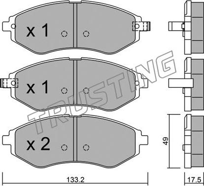 Trusting 524.1 - Brake Pad Set, disc brake onlydrive.pro