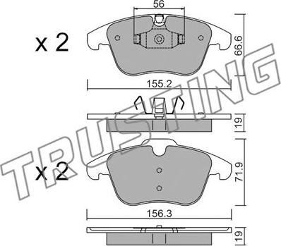 Trusting 691.4 - Brake Pad Set, disc brake onlydrive.pro