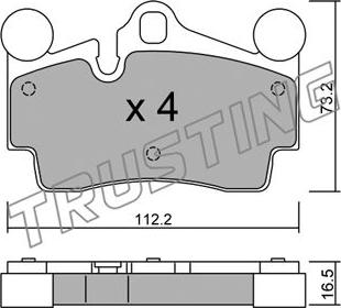 Trusting 671.0 - Тормозные колодки, дисковые, комплект onlydrive.pro