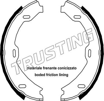 Trusting 052.128 - Brake Shoe Set, parking brake onlydrive.pro