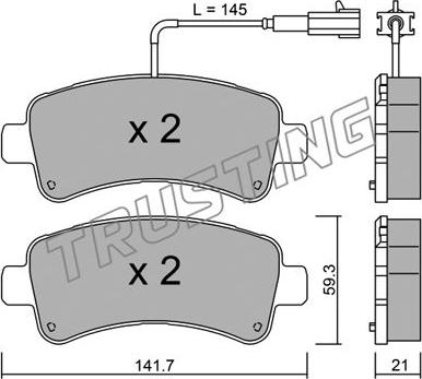 Trusting 1057.0 - Brake Pad Set, disc brake onlydrive.pro