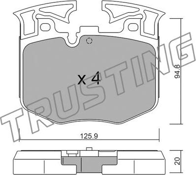 Trusting 1146.0 - Тормозные колодки, дисковые, комплект onlydrive.pro