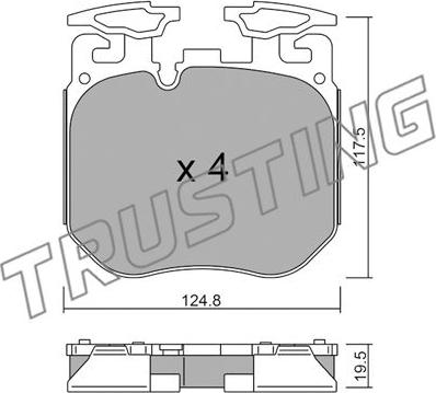 Trusting 1147.0 - Тормозные колодки, дисковые, комплект onlydrive.pro