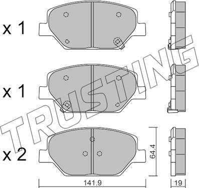 Trusting 1178.0 - Brake Pad Set, disc brake onlydrive.pro