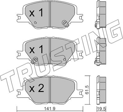 Trusting 1177.0 - Bremžu uzliku kompl., Disku bremzes onlydrive.pro