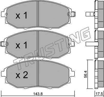 Trusting 862.0 - Brake Pad Set, disc brake onlydrive.pro