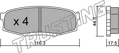 Trusting 838.0 - Brake Pad Set, disc brake onlydrive.pro