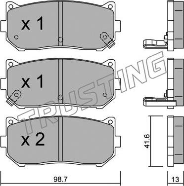 Trusting 381.0 - Brake Pad Set, disc brake onlydrive.pro