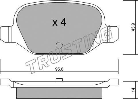 Trusting 333.0 - Brake Pad Set, disc brake onlydrive.pro