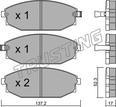 Trusting 372.0 - Brake Pad Set, disc brake onlydrive.pro