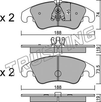 Trusting 791.4 - Brake Pad Set, disc brake onlydrive.pro