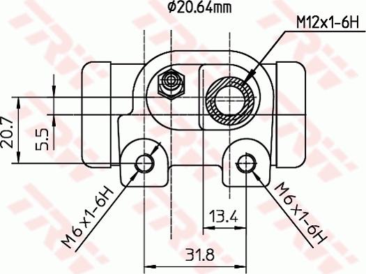 TRW BWF126 - Rattapidurisilinder onlydrive.pro