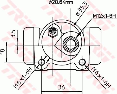 TRW BWF171 - Колесный тормозной цилиндр onlydrive.pro