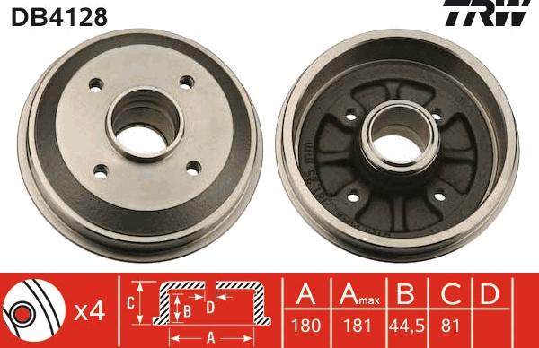 TRW DB4128 - Bremžu trumulis onlydrive.pro