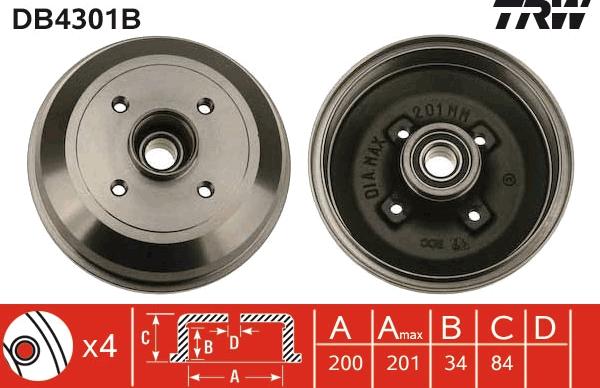 TRW DB4301B - Piduritrummel onlydrive.pro