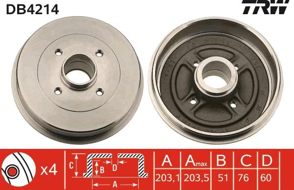 TRW DB4214 - Piduritrummel onlydrive.pro