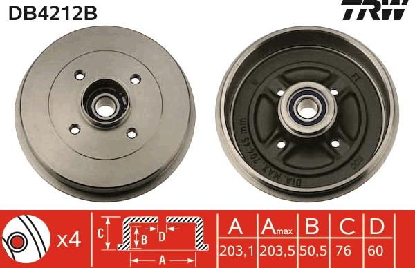 TRW DB4212B - Piduritrummel onlydrive.pro