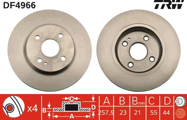 TRW DF4966 - Brake Disc onlydrive.pro