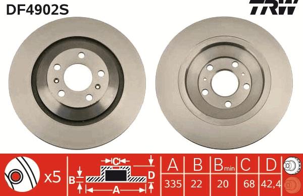 TRW DF4902S - Brake Disc onlydrive.pro