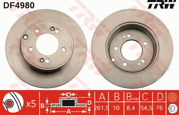 TRW DF4980 - Brake Disc onlydrive.pro