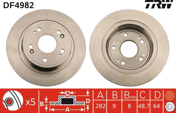 TRW DF4982 - Brake Disc onlydrive.pro