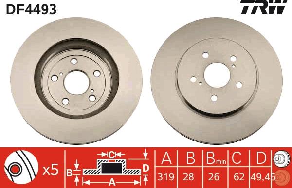 TRW DF4493 - Brake Disc onlydrive.pro