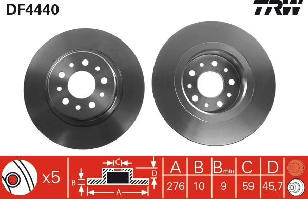 TRW DF4440 - Brake Disc onlydrive.pro