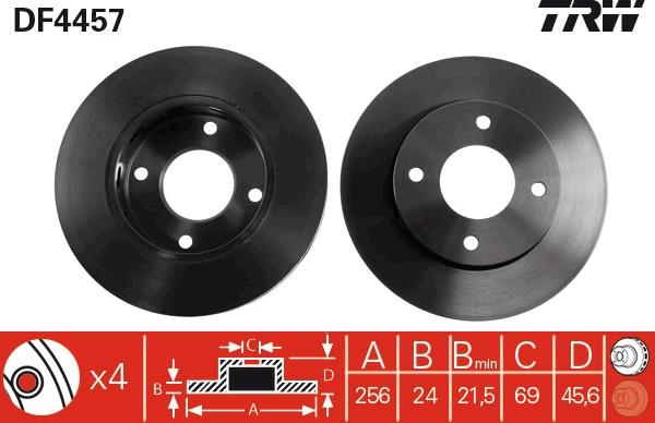 TRW DF4457 - Piduriketas onlydrive.pro