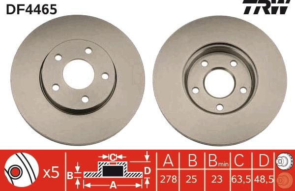 TRW DF4465 - Brake Disc onlydrive.pro