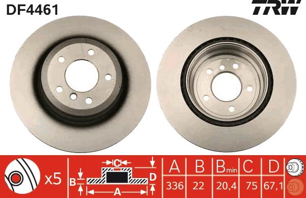 TRW DF4461 - Brake Disc onlydrive.pro