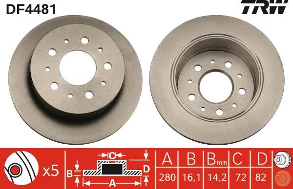 TRW DF4481 - Brake Disc onlydrive.pro