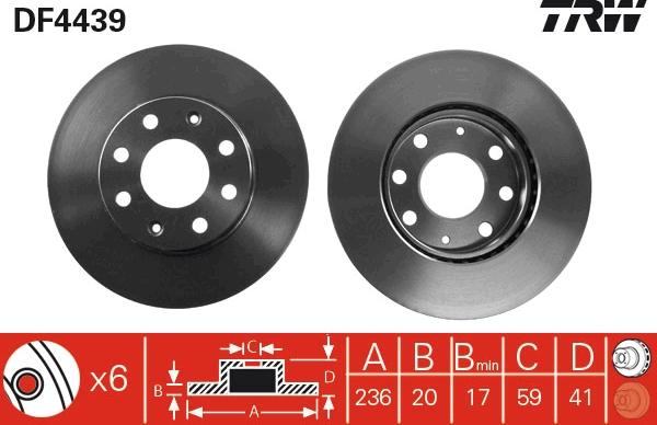 TRW DF4439 - Piduriketas onlydrive.pro