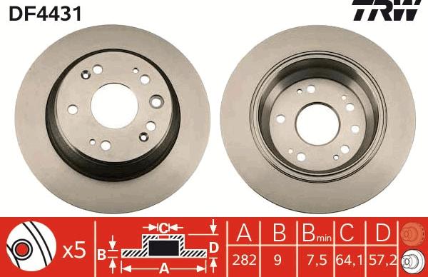 TRW DF4431 - Brake Disc onlydrive.pro