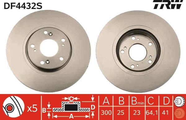 TRW DF4432S - Brake Disc onlydrive.pro