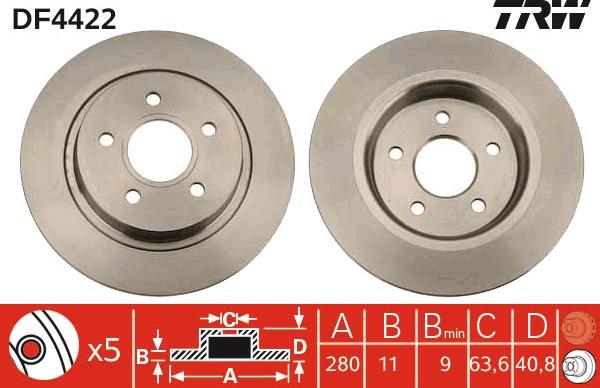 TRW DF4422 - Piduriketas onlydrive.pro