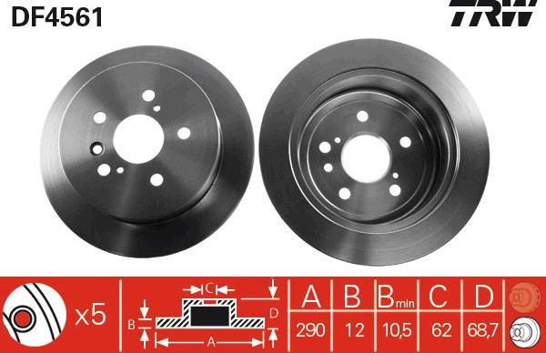 TRW DF4561 - Brake Disc onlydrive.pro