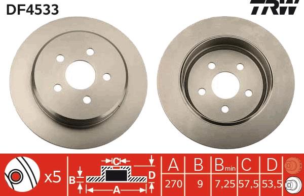 TRW DF4533 - Brake Disc onlydrive.pro