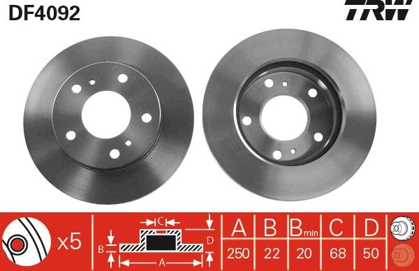 TRW DF4092 - Brake Disc onlydrive.pro