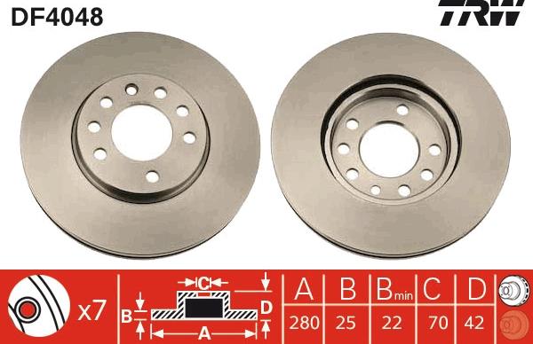 TRW DF4048 - Bremžu diski onlydrive.pro