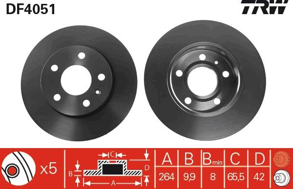 TRW DF4051 - Brake Disc onlydrive.pro