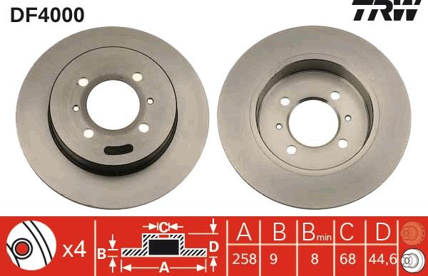 TRW DF4000 - Brake Disc onlydrive.pro