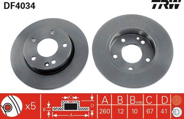 TRW DF4034 - Brake Disc onlydrive.pro