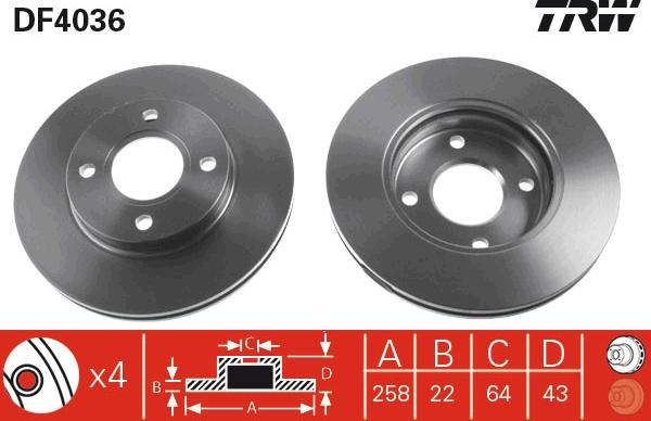 TRW DF4036 - Jarrulevy onlydrive.pro