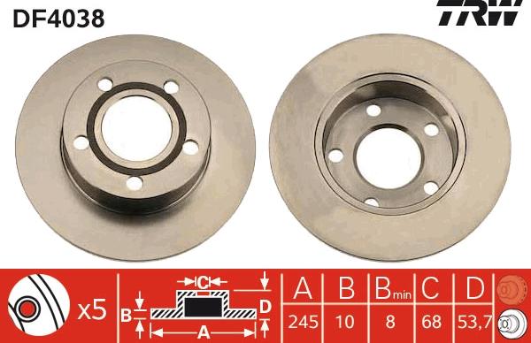 TRW DF4038 - Piduriketas onlydrive.pro