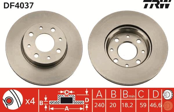 TRW DF4037 - Piduriketas onlydrive.pro